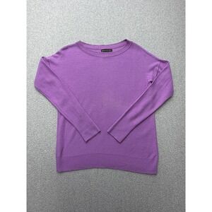Banana Republic Crewneck Sweater Womens Small Purple Merino Cashmere Blend